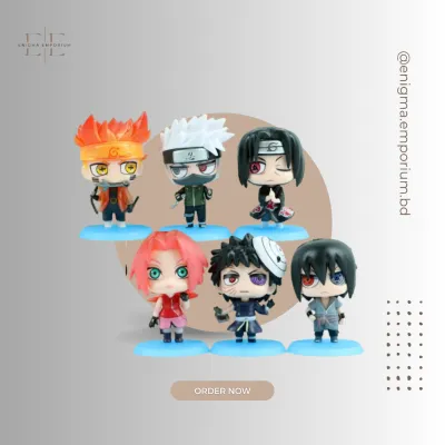 Naruto Sasuke Kakashi Itachi Sakura Obito - 6 pcs set